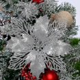 thumbnail image 1 of 10 X árbol de flores con purpurina navideña colgante decoraciones para árboles de fiesta de Navidad, 1 of 1