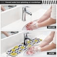 thumbnail image 5 of 2 PCS Faucet Splash Catcher, 30"x5" Yellow Daisy on Navy Striped Microfiber Cloth Kitchen Faucet Absorbent Mat Sink Splash Guard Faucet Mat for Kitchen Sink Water Absorbent Mat for Kitchen, 5 of 7