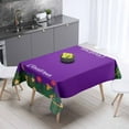 thumbnail image 2 of XAJAT 70‘‘x108'' Christmas Purple Rectangle Tablecloth, Cotton Linen Table Covers with Christmas Tree Print, 2 of 4