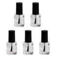 thumbnail image 1 of 10pcs / pack 10ml botella vacía del pulimento de clavo con el cepillo dentro de las botellas claras formadas cuadrado del envase del esmalte de uñas, 1 of 5