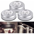 thumbnail image 5 of Luz nocturna inalámbrica a batería, lámpara táctil con bombillas LED blancas súper brillantes de bajo consumo para iluminación de armarios, alacenas y cocinas, paquete de 6, 5 of 5