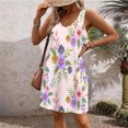 thumbnail image 2 of Npasoilc Summer Dresses for Women 2024 Sleeveless V-Neck Breathable Printed Casual Loose Knee-Length Tank Dress with Pocket, 2 of 6