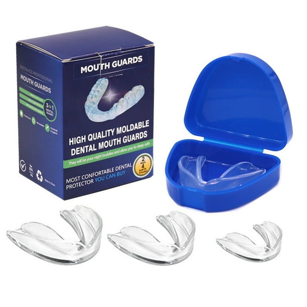Protector bucal antipulido de EVA, protector bucal deportivo para adultos y niños, 4 Uds.