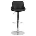 thumbnail image 6 of Flash Furniture Dale Contemporary Black Vinyl Bucket Seat Adjustable Height Barstool with Chrome Base, 6 of 6