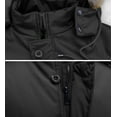 thumbnail image 4 of Men's Heavy Weight Faux Fur Trim Removable Hood Water Resistant Parka Coat (Black, XL), 4 of 5