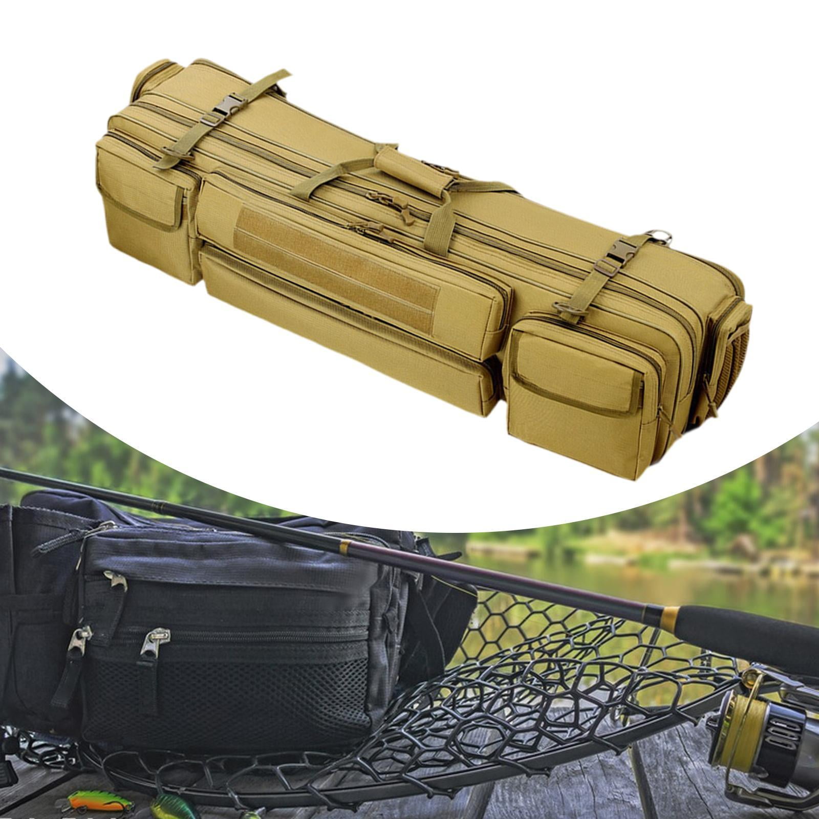 Wswqop Fishing Pole Bag Backpack Fishing Gear Bag Handbag Shoulderbag Mens Gift Fishing 100cm