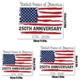 thumbnail image 2 of Decorative Sticker, 250th Anniversary White Sticker, 1 Piece, For Independence Day American Patriotic Decoration, 2 of 6