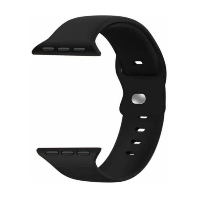Correa de reloj Apple Silicone negra para Apple Watch 38-40-41 mm