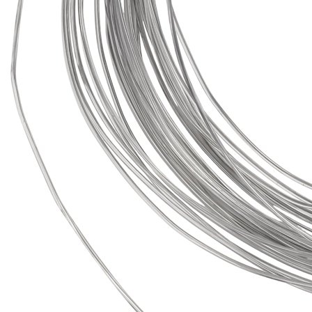 1 Roll 21.87 Yards Ransparent PVC Plastic Covered Aluminum Wire Silver Aluminum Craft Wire Bendable Metal Sculpting Wire for Shaping Brim Hat Crafts Jewelry Making Beading Floral(Dia 1.5mm)
