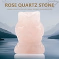 thumbnail image 3 of Estatua Natural Cuarzo Rosa Tallado Decoración en Forma de búho Rosa Cristal curativo Piedra Preciosa Decoración de Piedras Preciosas (1.5 Pulgadas) cuarzo rosa Higoodz Artesanía, 3 of 8