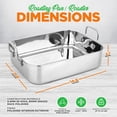 thumbnail image 2 of NutriChef Stainless Steel Roasting Pan with Rack, Oven Roaster with Riveted Handles, Non-Toxic, Dishwasher & Oven Safe, 2 of 6