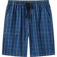 thumbnail image 6 of MoFiz Men's 3-Pack Woven Pajama Shorts 100% Cotton Plaid Sleep Lounge, 6 of 7