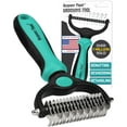 thumbnail image 1 of Maxpower Planet Pet Grooming Brush - Double Sided Shedding, Dematting - Undercoat Rake Dogs - Dog Grooming Brush - Deshedding Brush for Dogs - Dog Brush, Cat Brush, Reduce Shedding by 95%, Turquoise, 1 of 15