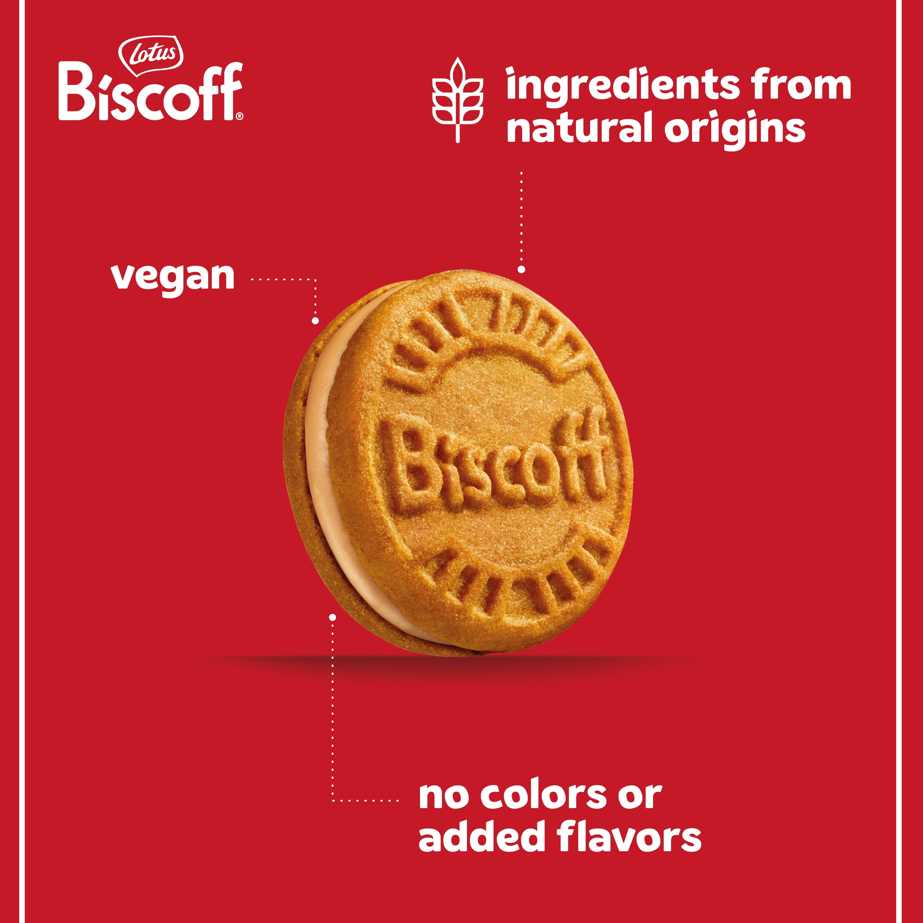 Biscoff Cookie Butter Cream Sandwich Cookies, 2 fresh packs (10 cookies per pack) 7.8oz net wt