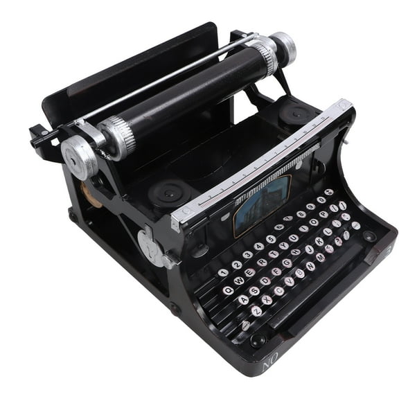 Antique Typewriter Model, Black Portable Typewriter Retro Style  For Home