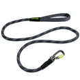 thumbnail image 1 of Tuff Mutt Dog Rope Leash with Lightweight Locking Swivel Carabiner, for Medium to Large Breeds, Comfortable Padded Handle, Reflective Stitching for Nighttime Safety and a Durable 5 Foot Long Lead, 1 of 5