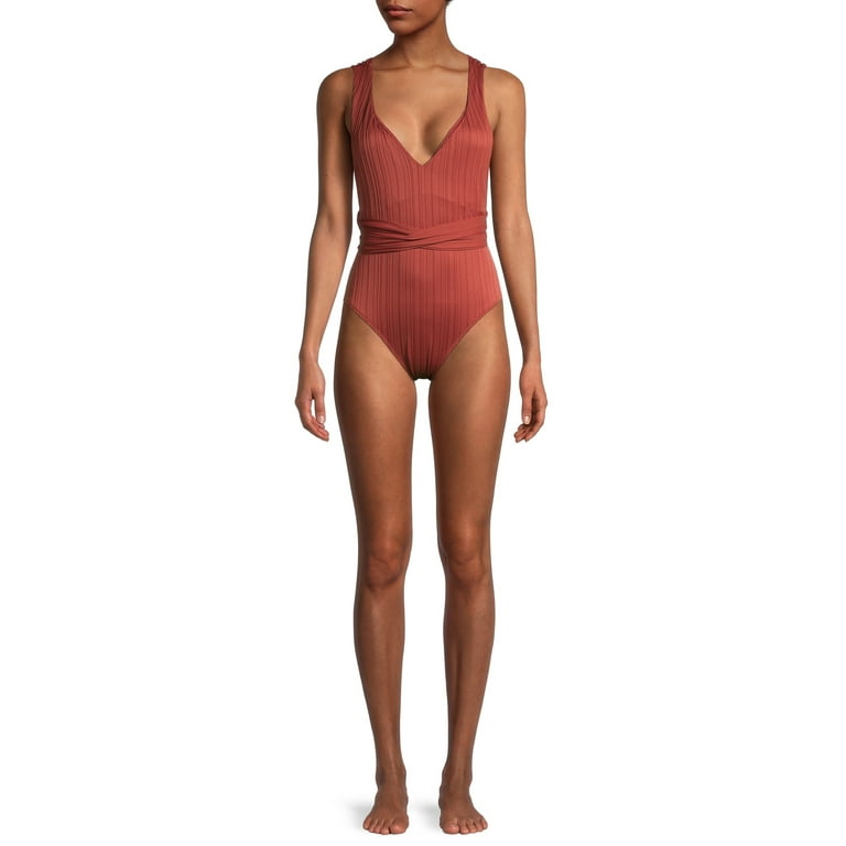 Wrap Front One-Piece Swimsuit