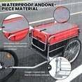 thumbnail image 6 of GDF Studio Heavy Duty Bike Cargo Trailer with Steel Frame, Folding Luggage Cart, Black and Red, 6 of 10