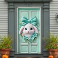 thumbnail image 5 of LHNFT Happy Easter Door Cover Cute Easter Rainbow Bunny Door Cover Happy Easter Party Supplies Easter Welcome Door Porch Sign Banner for Spring Easter Holiday Party Decorations (Door Cover), 5 of 6