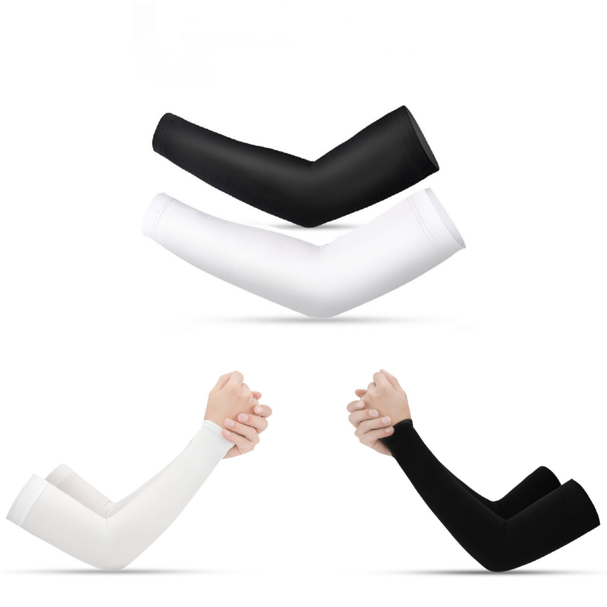 4 Pair Cooling Arm Guard Sleeve for Women Men Sports Sleeves Sun UV