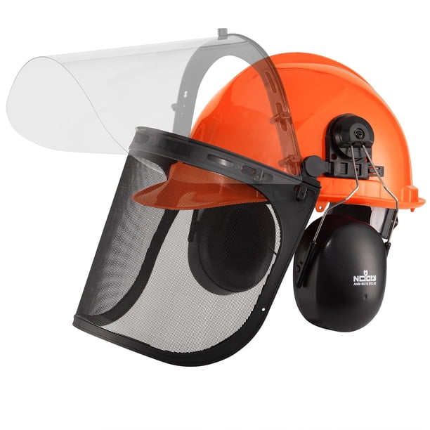 Casco de motosierra NoCry 6 en 1 industrial con protector facial y orejeras