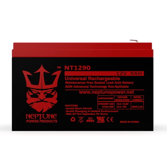 Neptune Marque NT1290 12v 9ah Batterie de Remplacement SLA pour CSB HR1234WF2-12 Volt/9 Amp Hour (34 Watts)