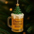 thumbnail image 5 of Christmas Beverage Pendant, Christmas Tree Ornament - 2025 "Cheers!" Christmas Beer Mug Ornament Festive Hanging Decor For Christmas Tree Ideal For Holiday Celebrations, 5 of 6