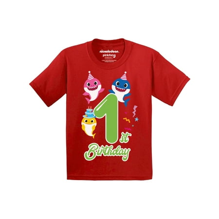 

Baby Shark 1st Birthday Shirt - Long Sleeve Baby Shark Doo Doo First Birthday Tee for 1 Years Old 12 Months Old