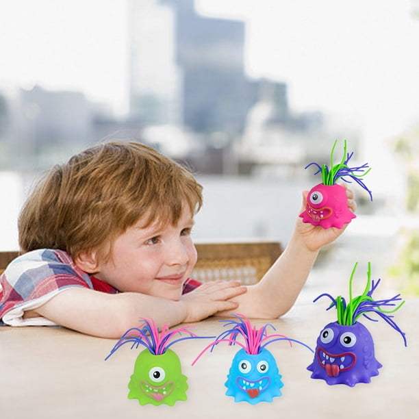 Juguete antiestrés para tirar del pelo, rompecabezas novedoso para niños (cuatro colores)