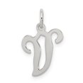 thumbnail image 1 of 925 Sterling Silver Dainty Letter V Initial Name Monogram Necklace Charm Pendant, 1 of 6