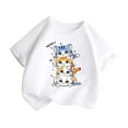 thumbnail image 3 of FINALGANG Girl's T-Shirt Kids Cartoon Graphic Tees Short Sleeve Crewneck Loose Fit Tee Shirt For Casual Daily Outdoor Wear Fashionable Top, 3 of 5