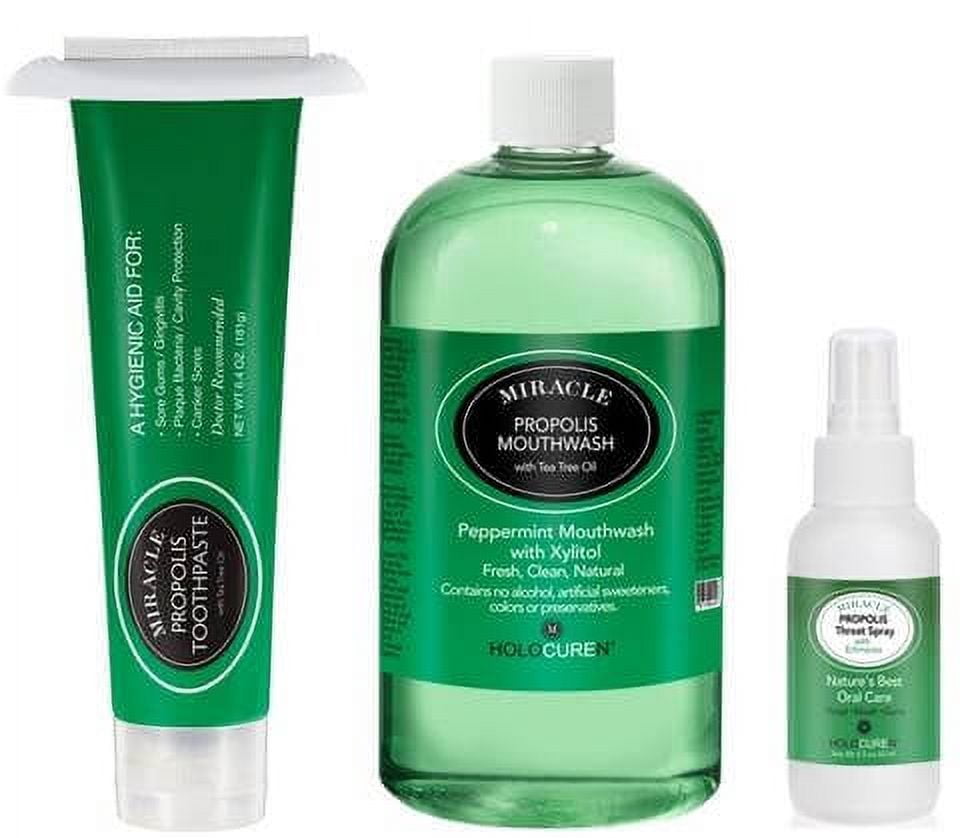 Holocuren Miracle Propolis Natural Mouthwash with Tea Tree Oil 16oz 1pk