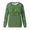 thumbnail image 4 of Happy St Patricks Day Shirt Women Dog Paw Print Sweatshirt Long Sleeve Crewneck Pullover St Patrick's Day Shamrock Graphic Shirts, 4 of 5