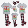 thumbnail image 3 of Pijamas familiares navideños a juego, conjuntos de pijamas de Papá Noel en julio, gris, 3 of 3