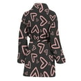 thumbnail image 2 of Cute Pink Heart Pattern Women Bathrobe One Size Univeral Fits Fashion Lightweight Plush Fleece Long Robe For Women, 2 of 3