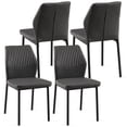 thumbnail image 5 of LUCKHAO Modern Upholstered  Dining Chairs Set of 4 ,  PU Leather Dining Room Chairs , Accent Diner Chair Stylish Kitchen Chairs with Metal Legs and Curved Back  for Dining Living Room, Office, 5 of 14
