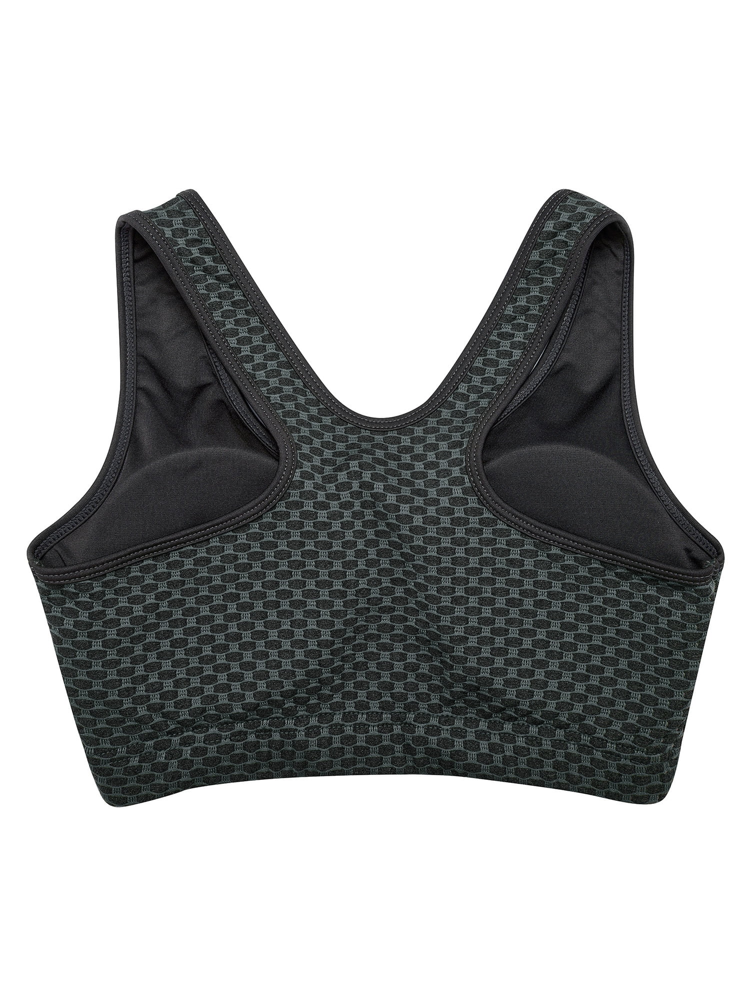 FOCUSSEXY Women's Sports Bra Wireless Post Surgery Bra Zip Front with Removable  Pads Tank Top Bra Yoga Bra for Workout Fitness 