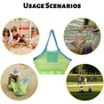 thumbnail image 2 of Bolsa de juguetes de playa para niños Bolsa de malla de playa verde, Bolsa de almacenamiento de juguetes de playa, Bolsa de playa de juguetes para niños, Bolsa de juguetes de playa, Red de playa para nadar Viajes en la playa (1 pieza) ER, 2 of 5