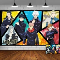 Jujutsu Kaisen Backdrop Banner Party Supplies Poster Movie Theme Background for Photography Kids Birthday Decorations