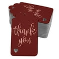 thumbnail image 1 of Inkdotpot ThankYou Bridal Shower-Baby Shower-Retirement-Wedding-Birthday Bottle Tag Real Rose Gold Foil Favor Hang Tags Pack Of 50, 1 of 6