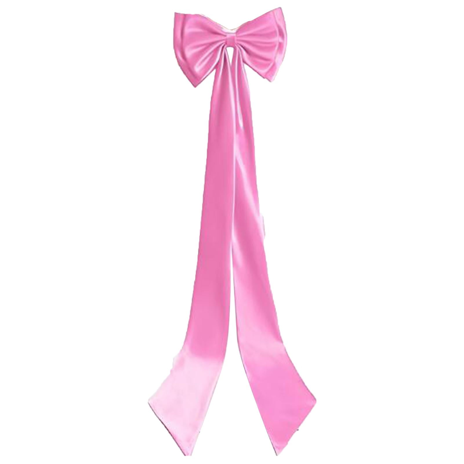 Satin Bow Train Removable Detachable Large Elegant Fabric Statement Accessory for Women Bridal Events