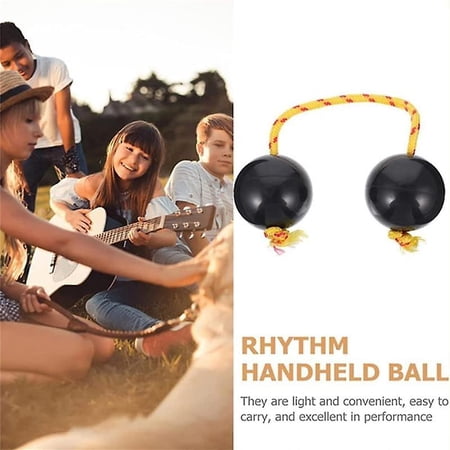 Rhythm Ball  Egg Shaker Double Gourd Percussion Instrument  Black