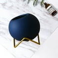 IDEANATEGRATE Ceramic Flower Pot Decor Round Flower Pot Assorted Color ...
