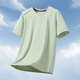 thumbnail image 2 of USNSM (M-5XL) Big and Tall Men's Workout Shirts Athletic Quick Dry Ice Silk Short Sleeve Shirts Moisture Wicking Running Breathable Top Green XXXL, 2 of 8