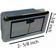 thumbnail image 2 of Top of Toilet Dual Flush Button, rectangle, Chrome with Blue Accents by NuFlush, 2 of 6