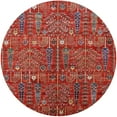 thumbnail image 1 of Ahgly Company Machine Washable Indoor Round Industrial Modern Red Area Rugs, 8' Round, 1 of 7
