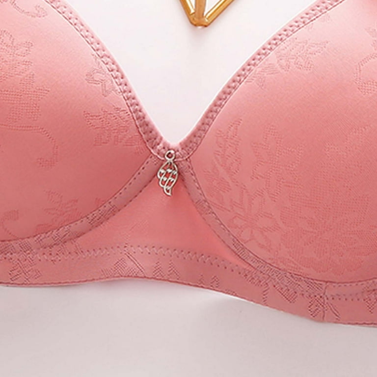 Pejock Everyday Bras for Women, Women's Ultimate Comfort Lift Wirefree Bra  Embroidered Glossy Comfortable Breathable Bra Underwear No Rims Bras No