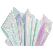 PMU Iridescent Film Roll 49 in. x 100 ft. Iridescent Opal for Crafts, Gifts, and Baskets Pkg/1