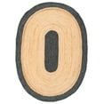 thumbnail image 2 of SAFAVIEH Braided Carina Bordered Reversible Area Rug, Black/Gold, 4' x 6' Oval, 2 of 11