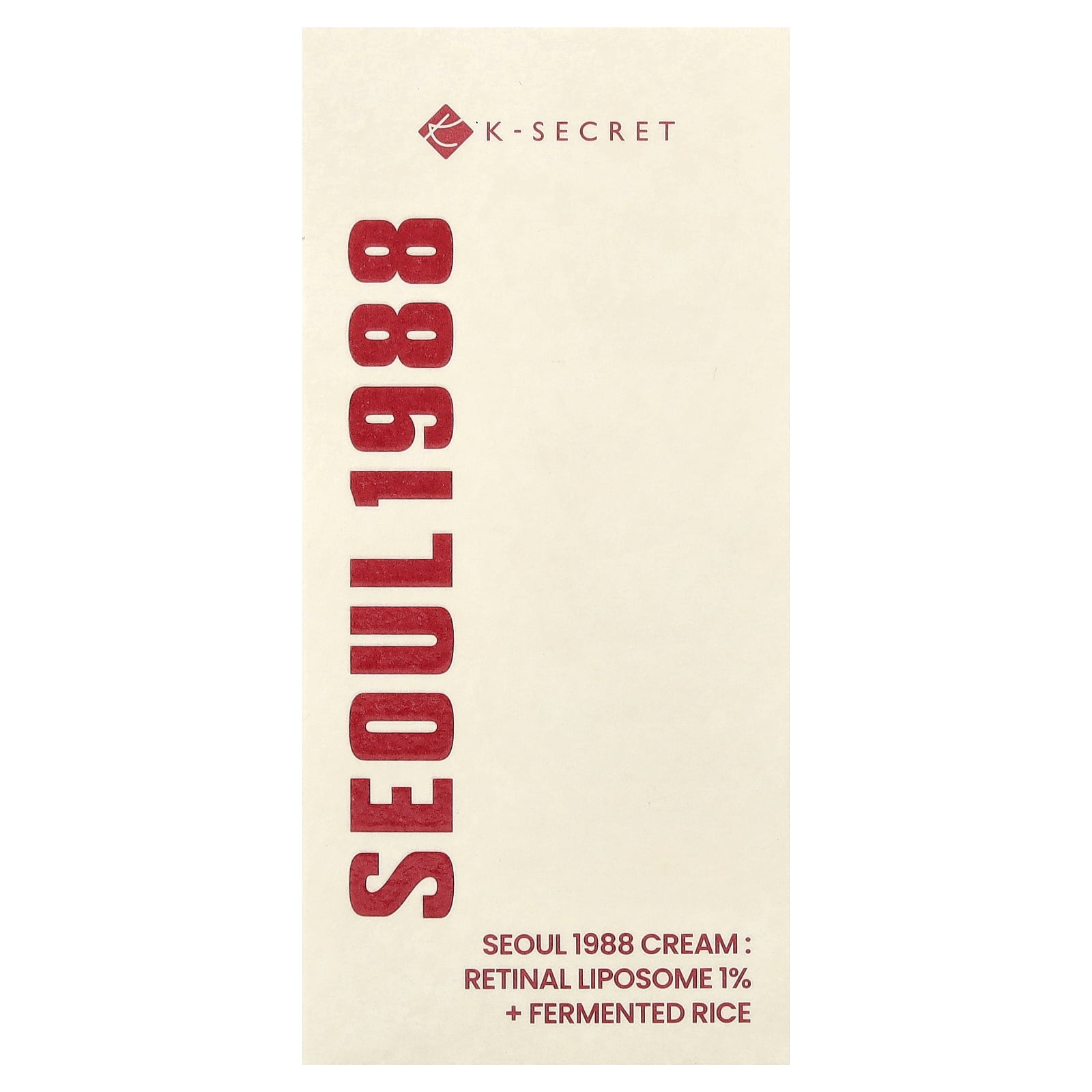K-Secret Seoul 1988 Cream, Retinal Liposome 1% + Fermented Rice, 1.69 fl oz (50 ml)